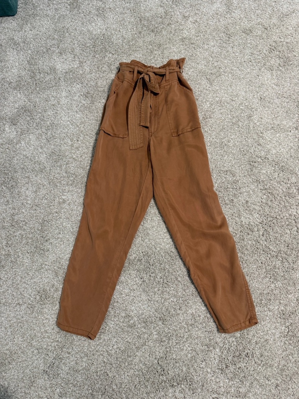 Abercrombie & Fitch Brown Paper Bag Waist Pants